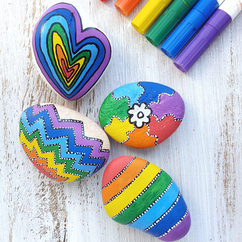 rainbow-kindness rocks designs-easy kindness rock designs-kindness rock ideas-kindness rocks ideas