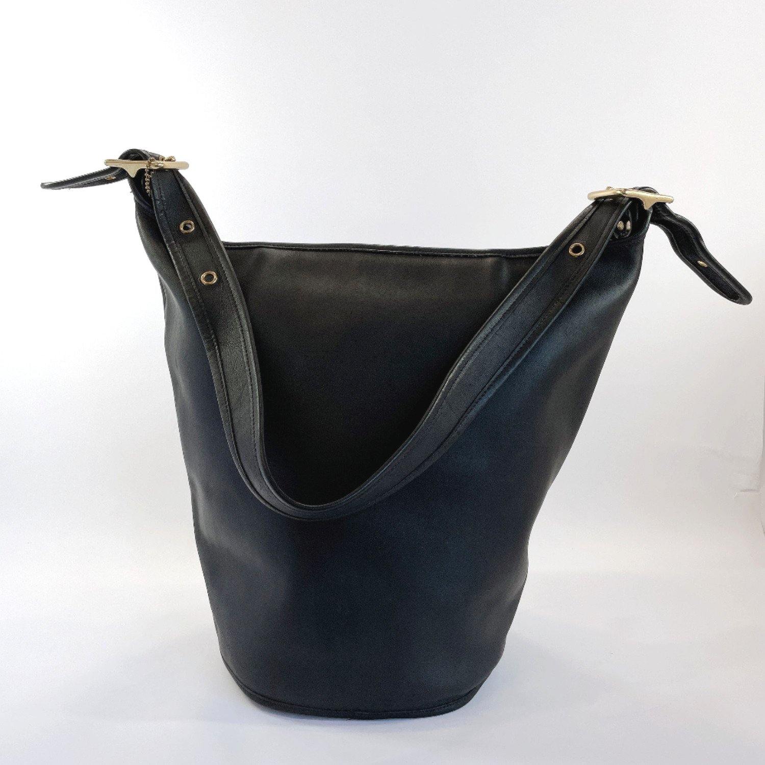 COACH Shoulder Bag 9085 Bucket type Old coach Grain leather black Women Used