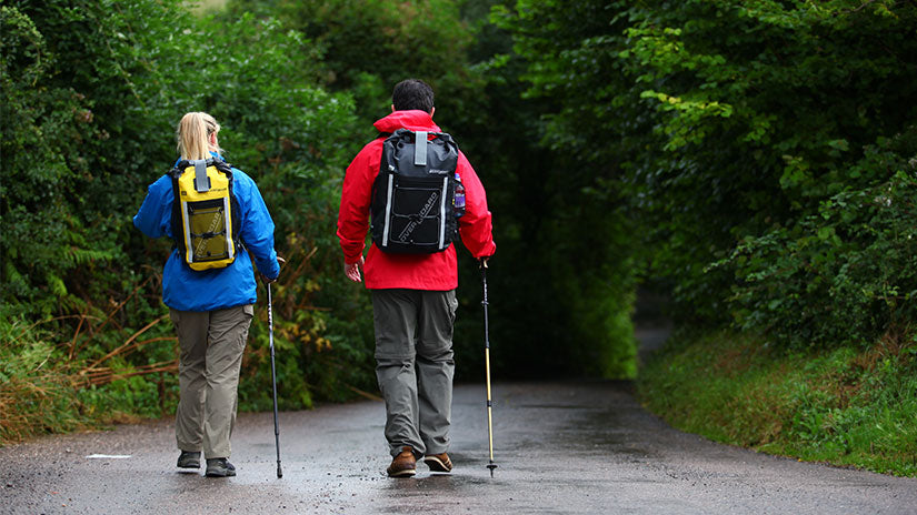 OverBoard Blog - 23 Tips for Backpacking in the Rain - Walking Poles