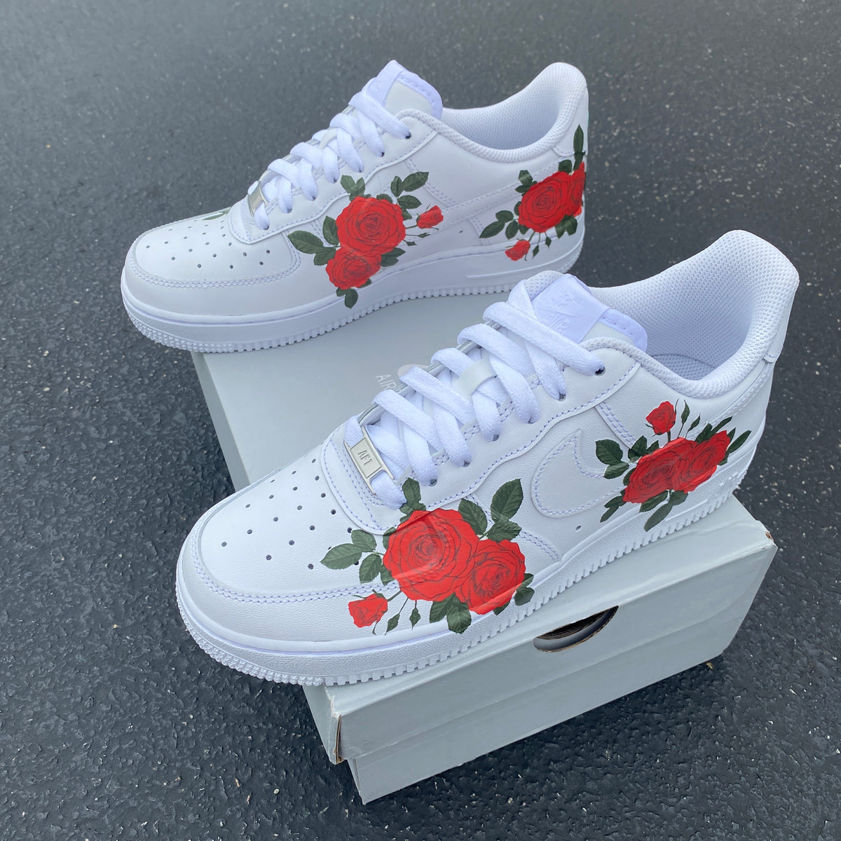 air force 1 red roses