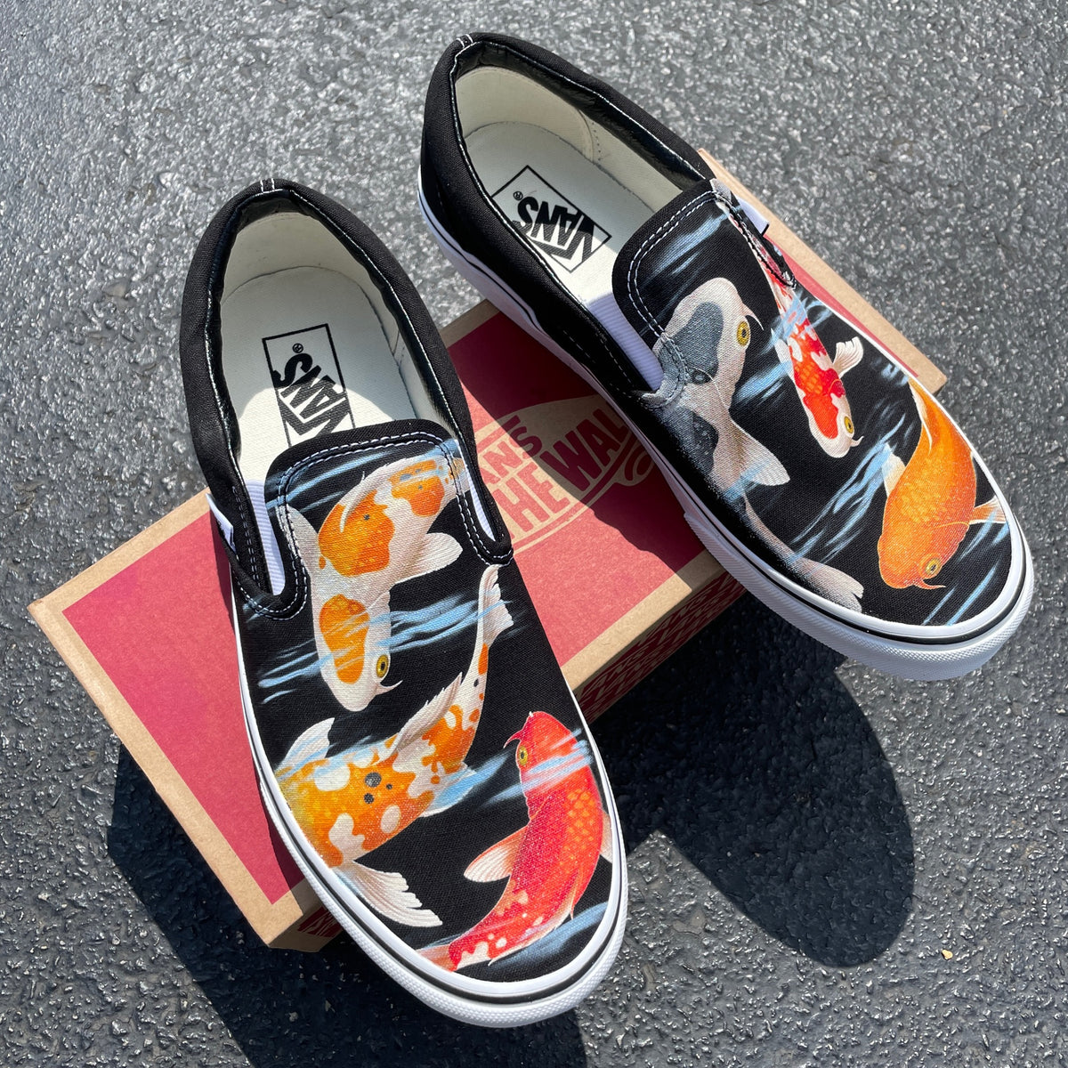 koi fish vans slip on