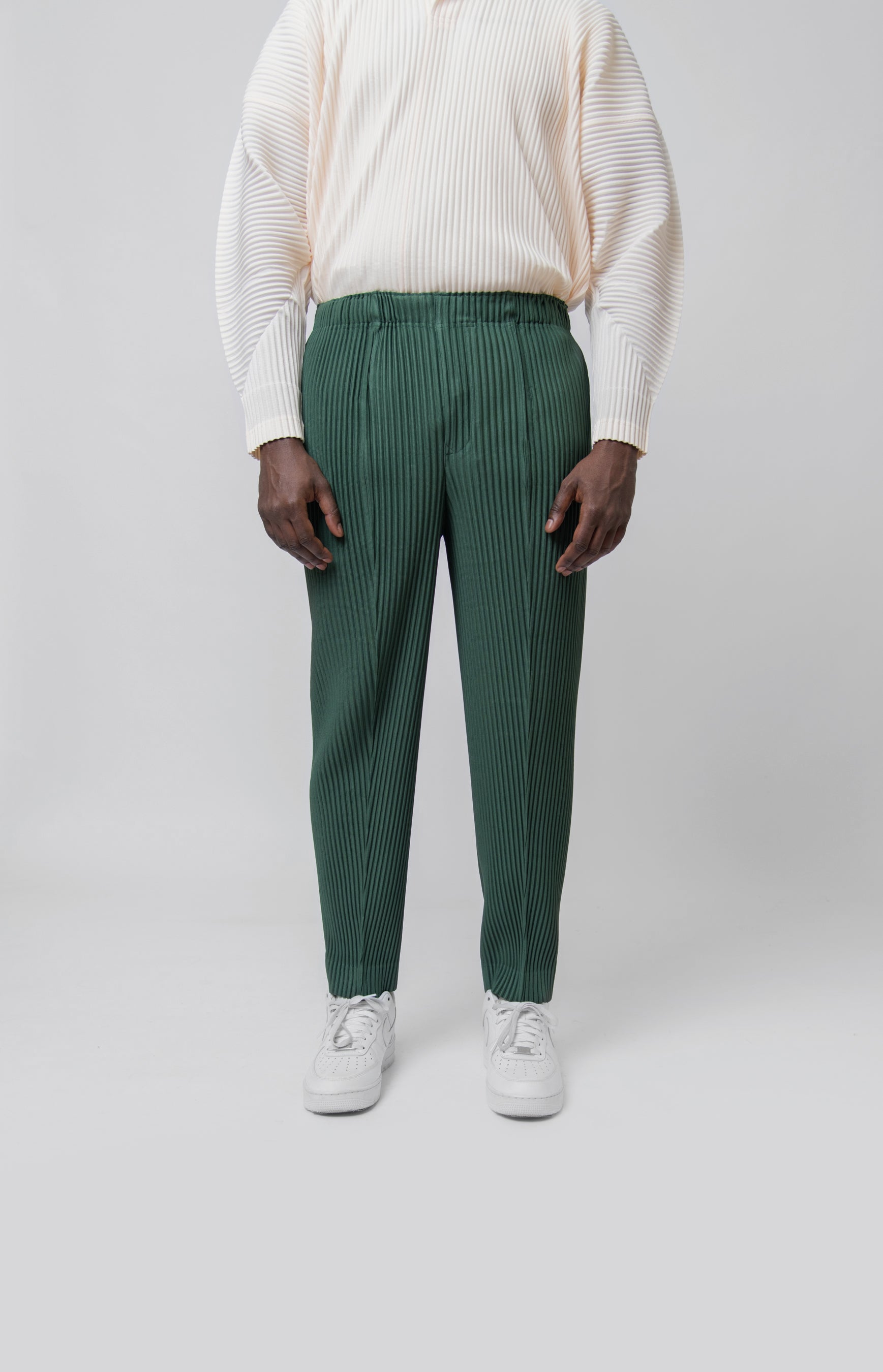 Pleats Bottoms 1 Trouser Bush Green JF126-66 – NOMAD