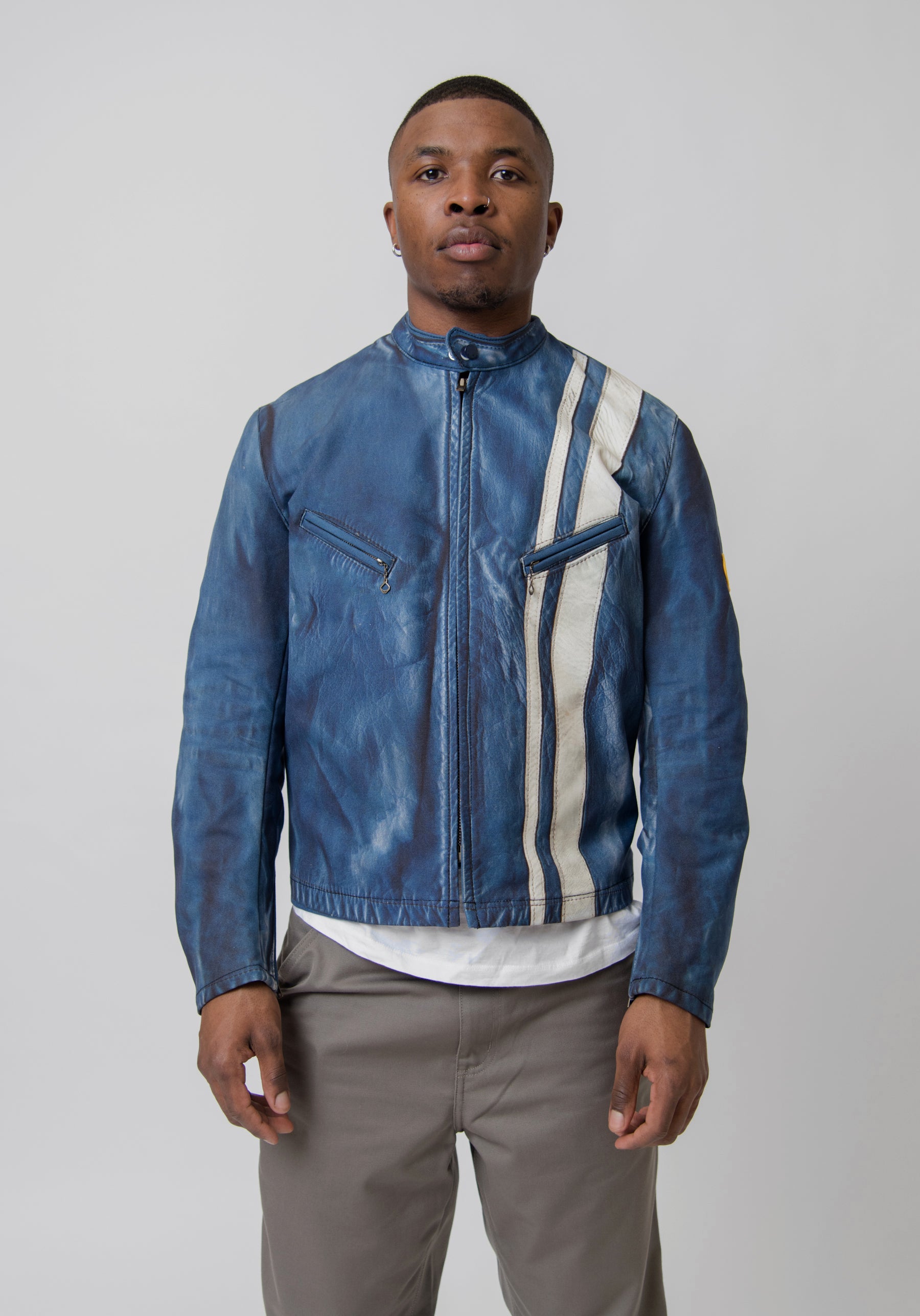 Bates Stripe Print Jacket Blue/White WK-J908 – NOMAD