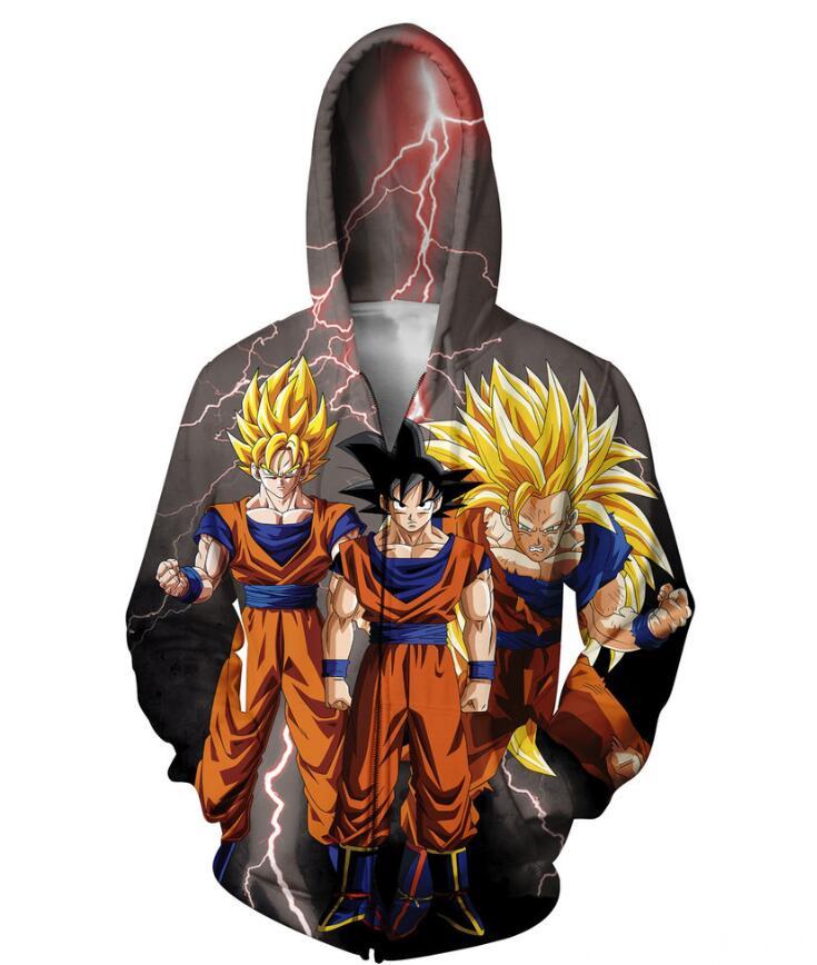 dragon ball zip up hoodie