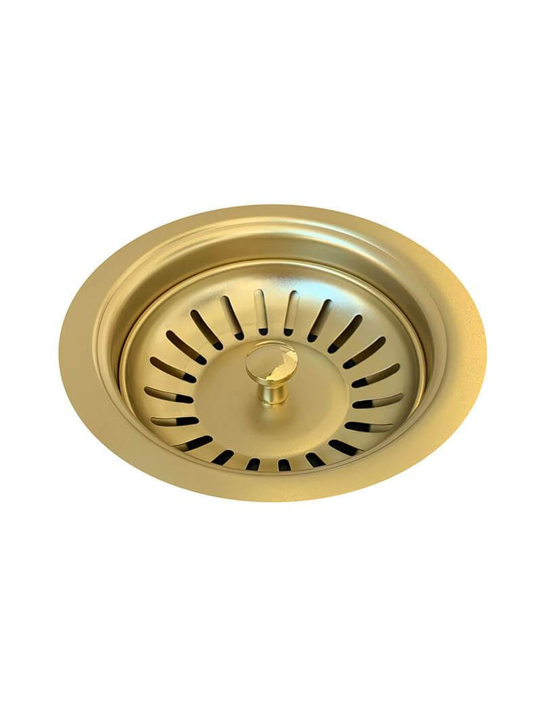 Sink Strainer And Waste Plug Basket With Stopper Tiger Bronze Gold Pvd Finish