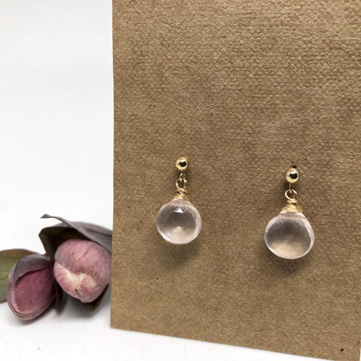 Gold Linnaea Drop Earrings (stone options)