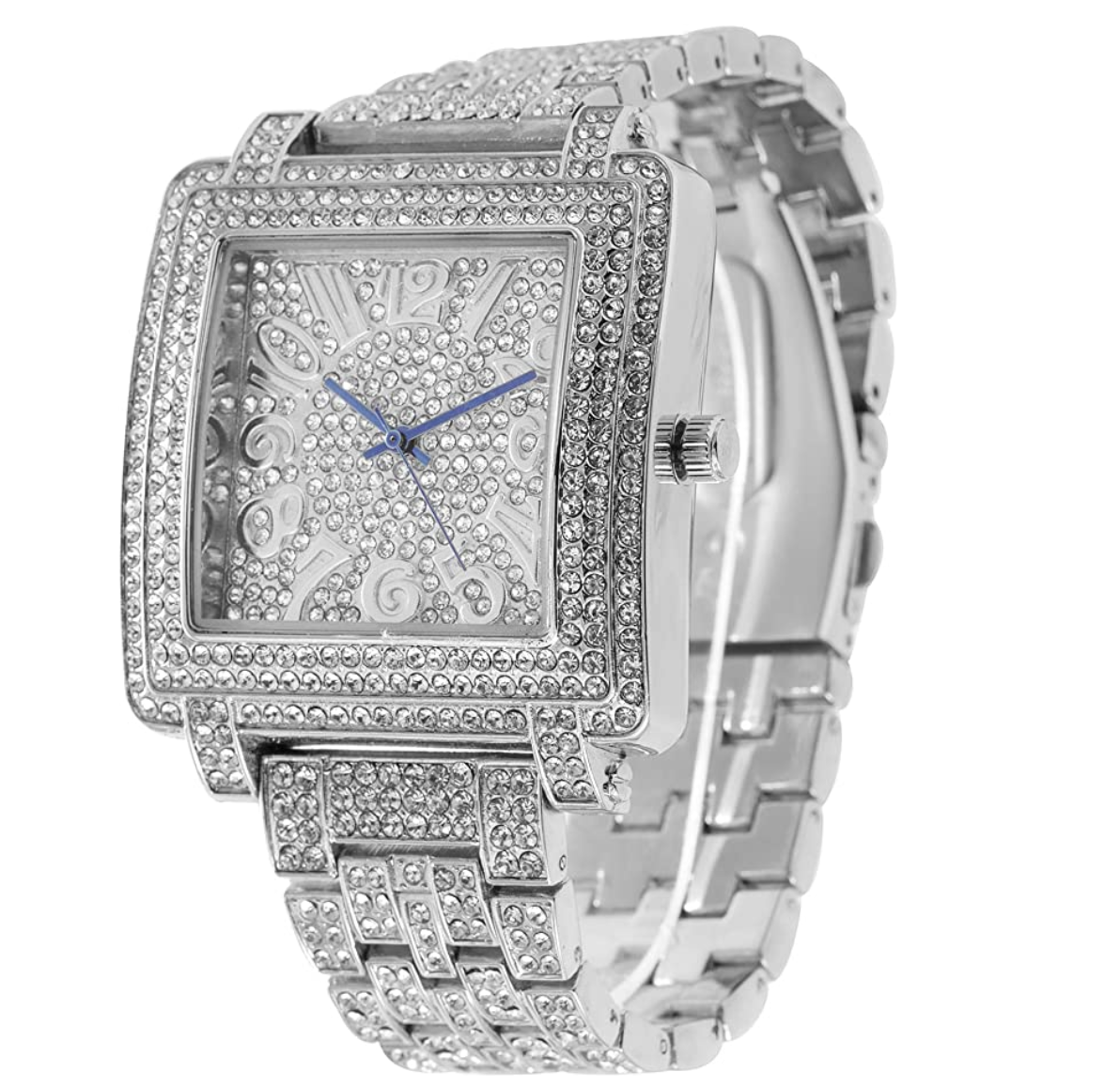 simulated diamond watch