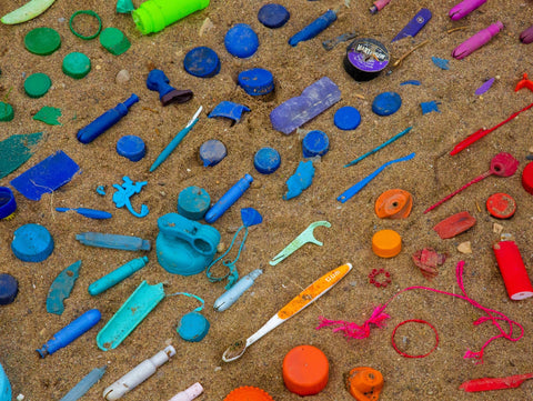 Rainbow Garbage Ocean Pollution Plastic Waste Beach Marine Debris