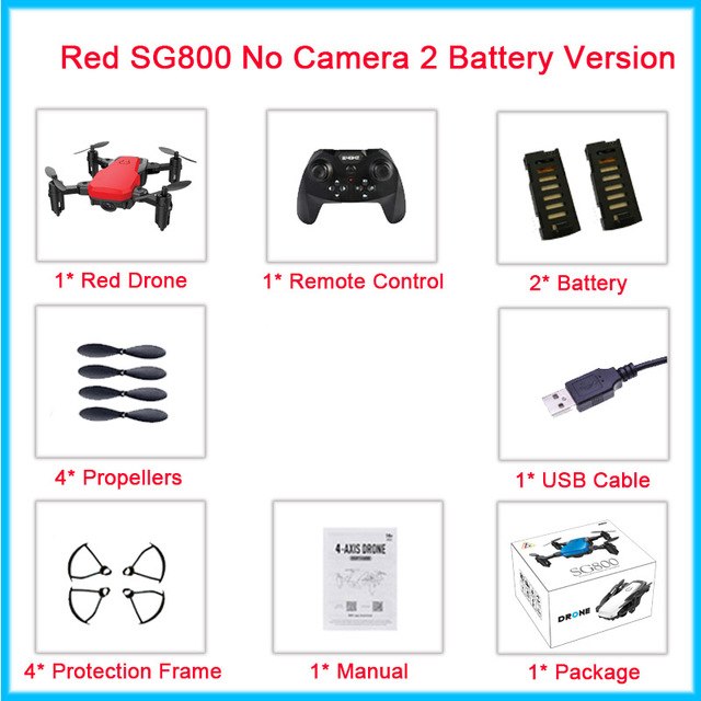 New Foldable Selfie Drone SG800 Mini Camera Drone with WIFI Camera RC Altitude Hold mode Quadrocopter vs D2 M11