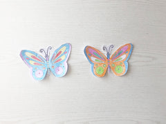 coloured in butterflies