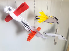 paper bird mobiles