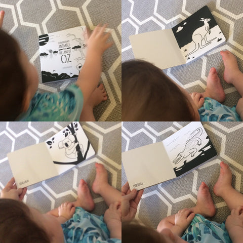 baby with board book
