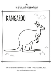 kangaroo colouring sheet