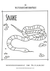 snake colouring sheet