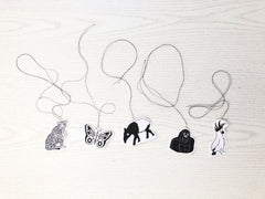 animals on string