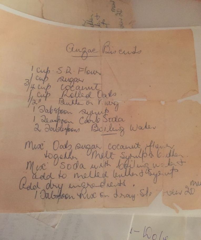 Grandma's Original Anzac Biscuit Recipe
