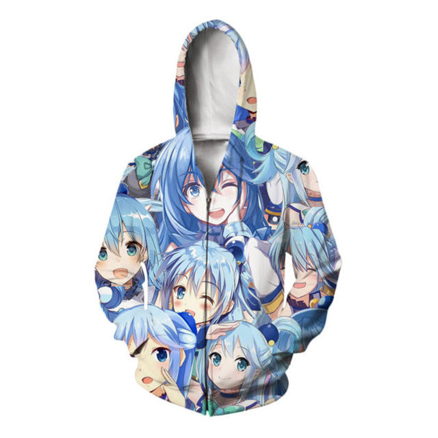 aqua hoodie konosuba