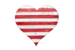 Valentine's Day Wooden Striped Heart