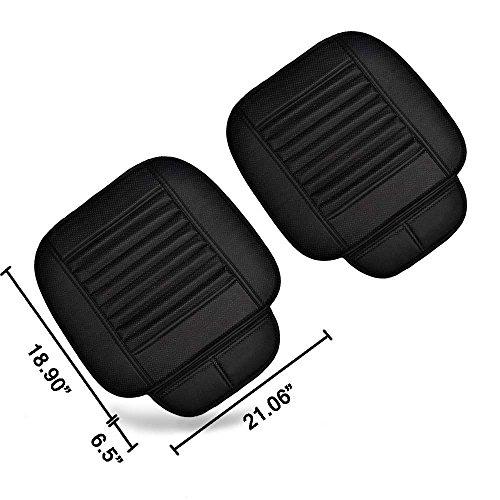 Big Ant Car Seat Cushion Full Size 2 PCS Breathable Universal Four Seasons Interior Front or Back Seat Covers for Auto Supplies Office Chair with PU Leather Black 