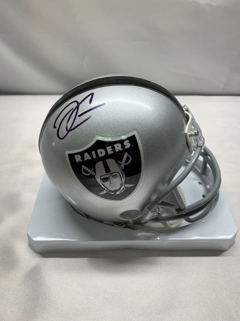 derek carr signed mini helmet