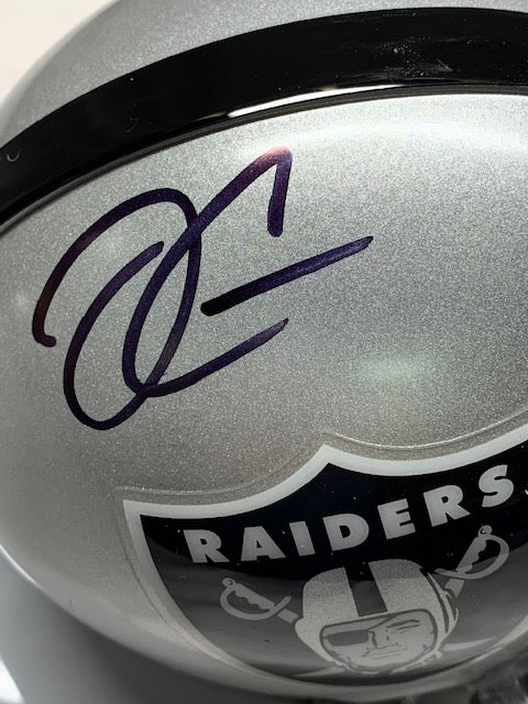 derek carr signed mini helmet