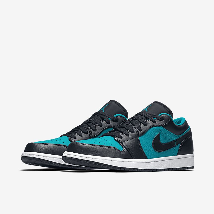 air jordan 1 low black turbo green