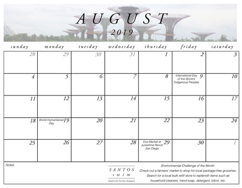 August Calendar Download