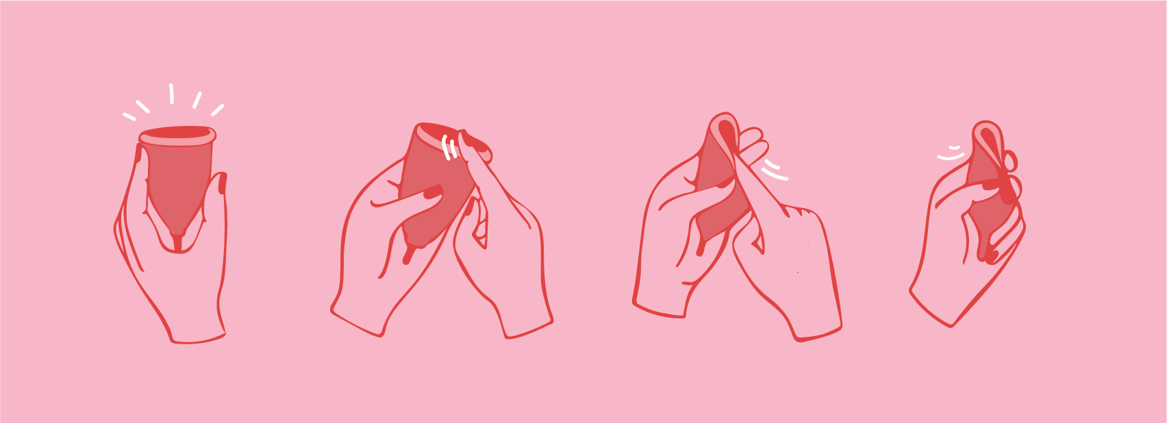 Menstrual Cup punch-down fold