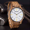 Montres en bois date automatique couple et unisexe