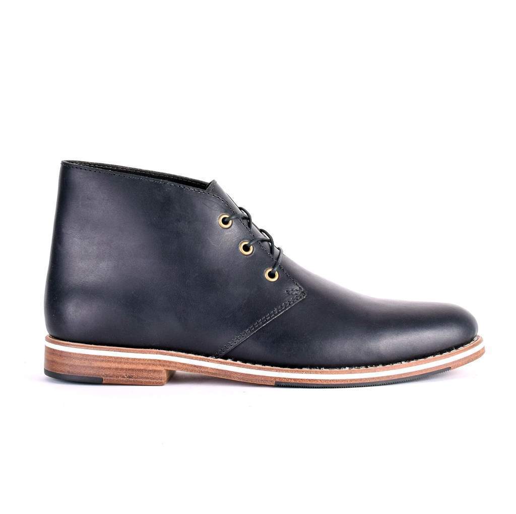 black smart boots mens