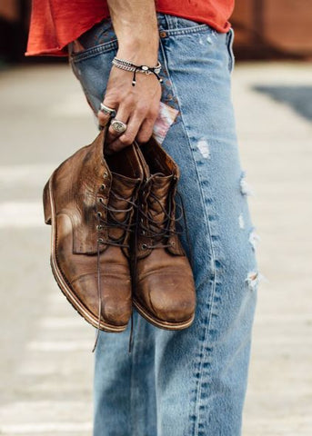 railroad men's casual leather boots