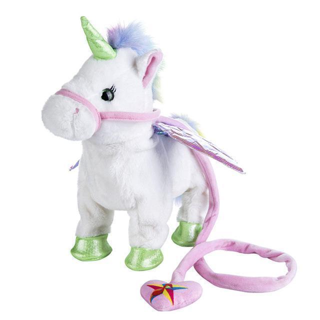 walking talking unicorn plush toy