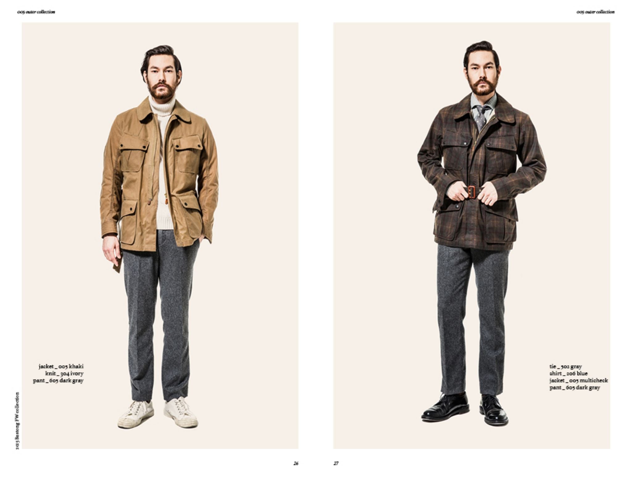 Bastong fw15 lookbook - Flannel slacks combined in different ways