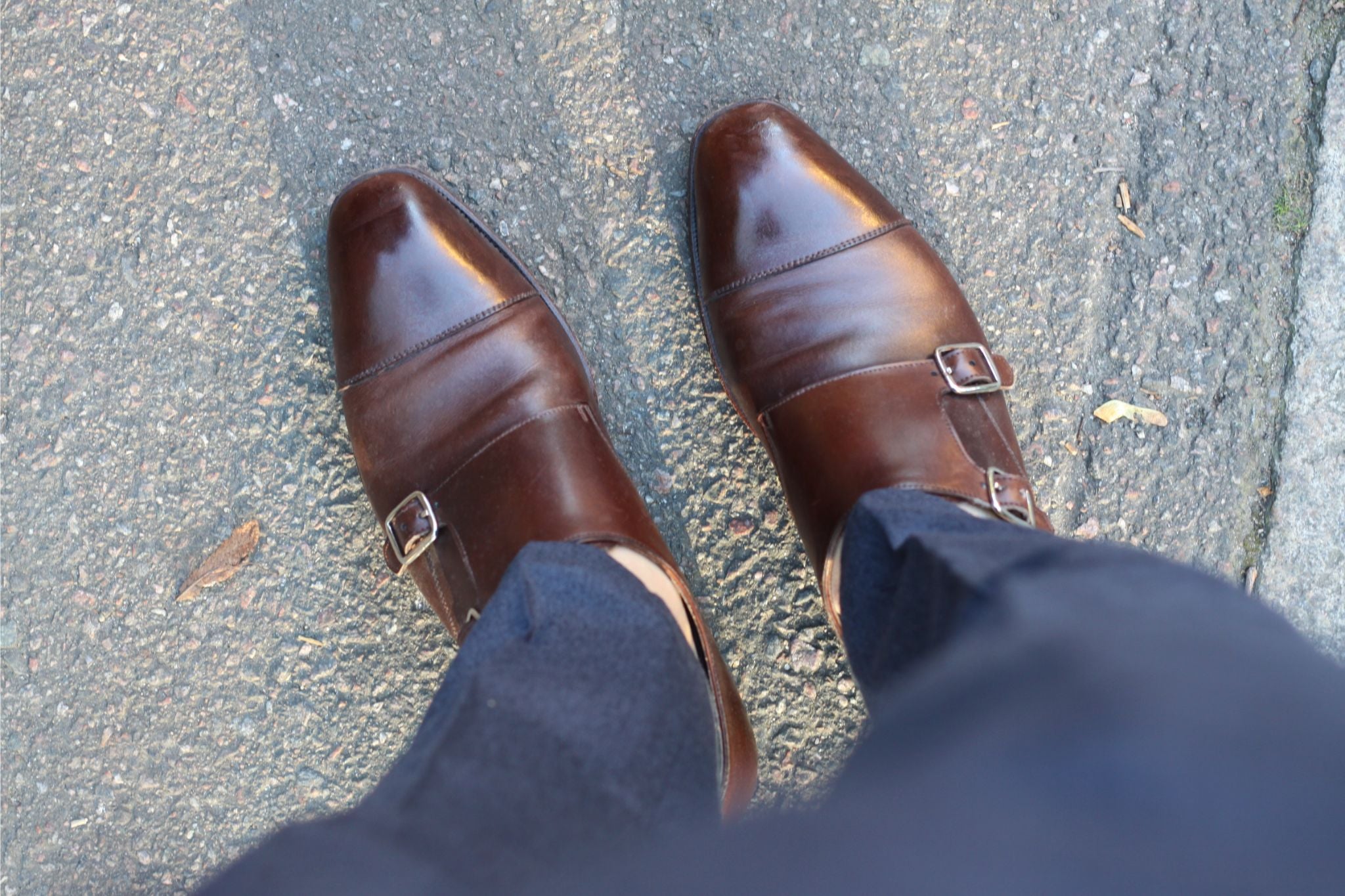 Carmina double-monk shoes and finealta trousersJPG