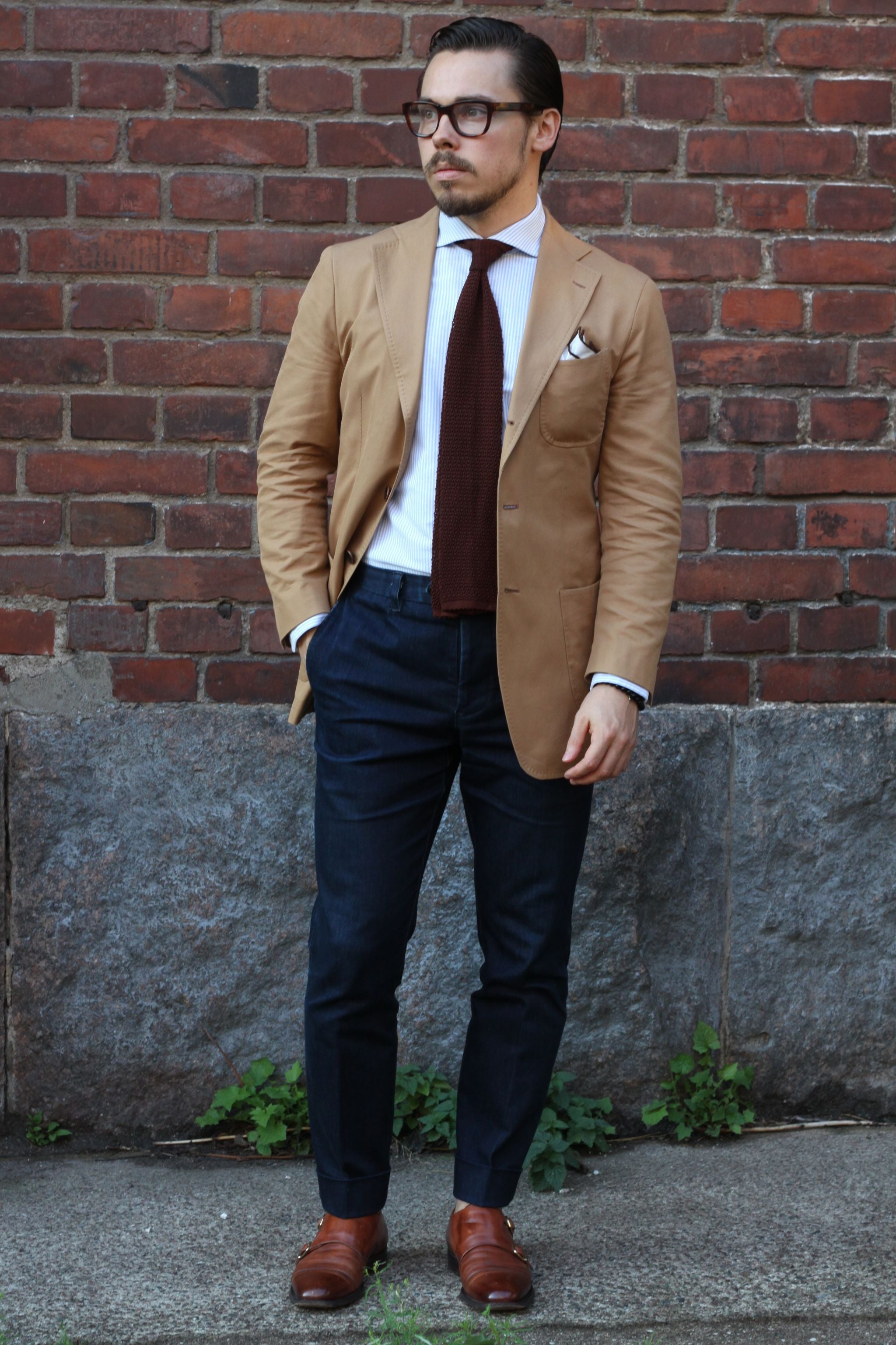 Casual cotton suit jacket as separate