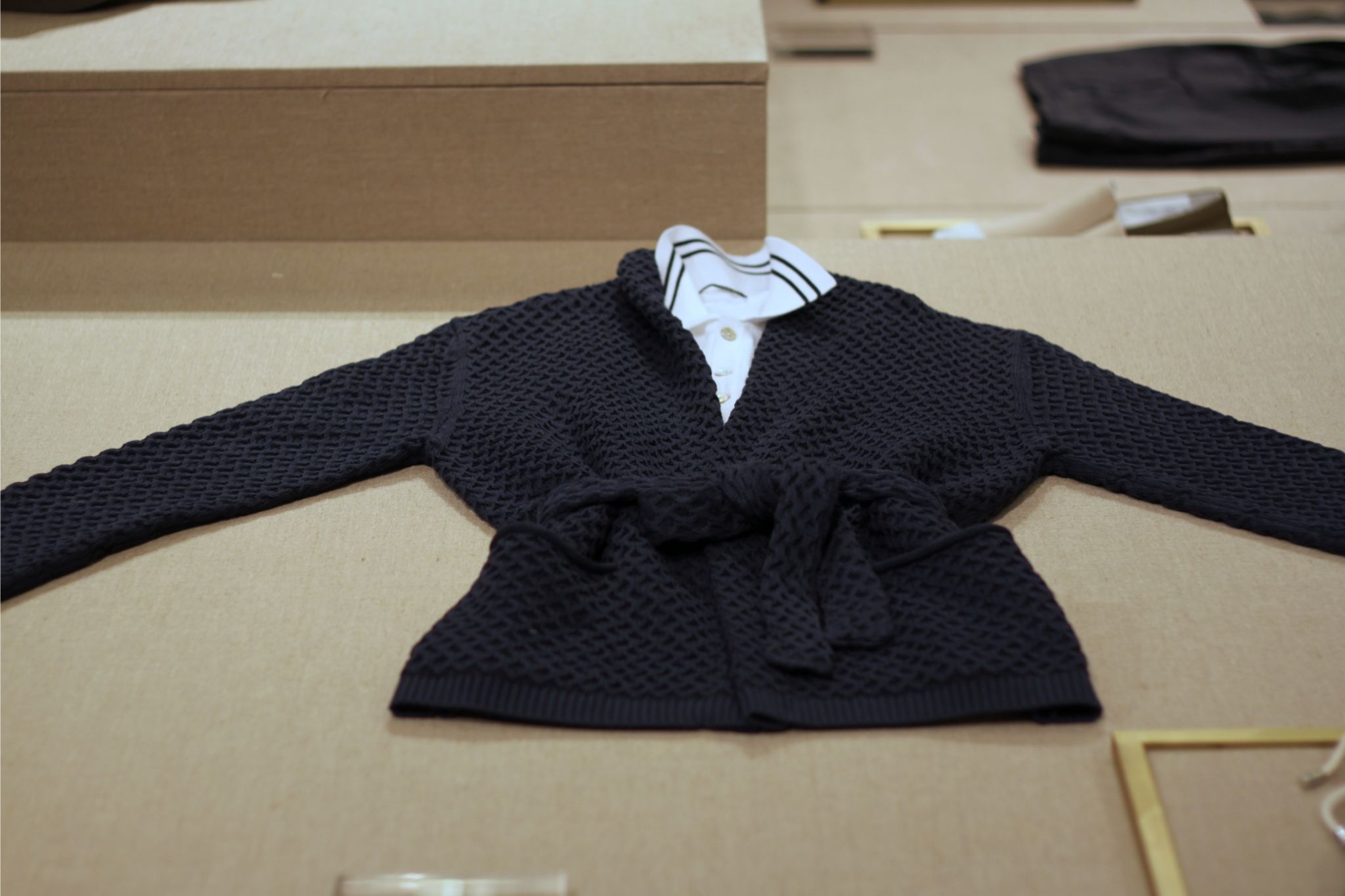 Pitti Uomo 90 Lardini belted cardigan