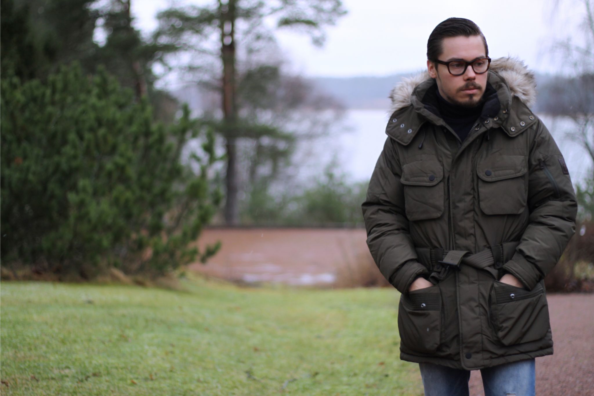 Wearing Ralph Lauren RLX Rover down parka jacket