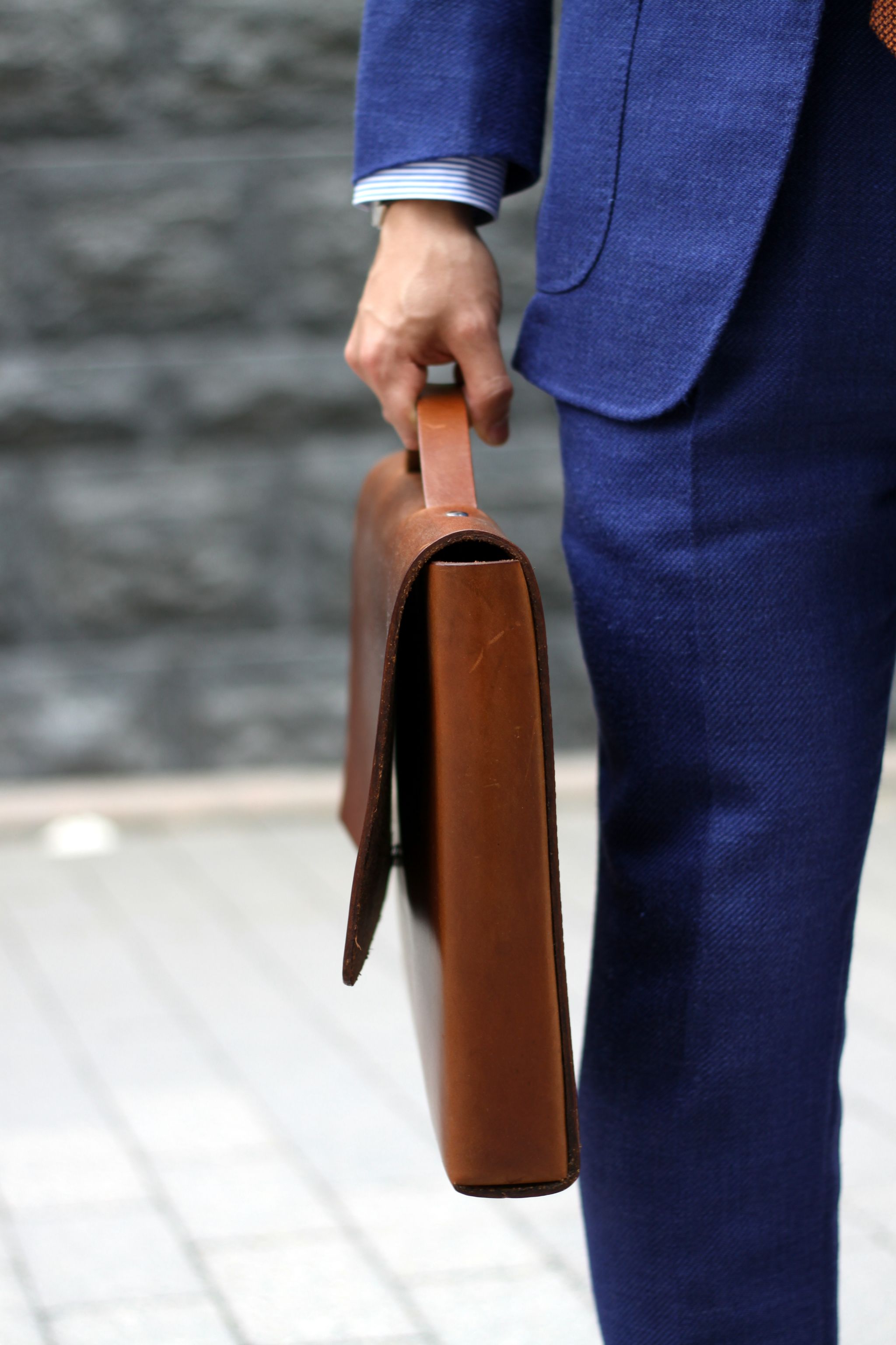 Winter Studios brown briefcase