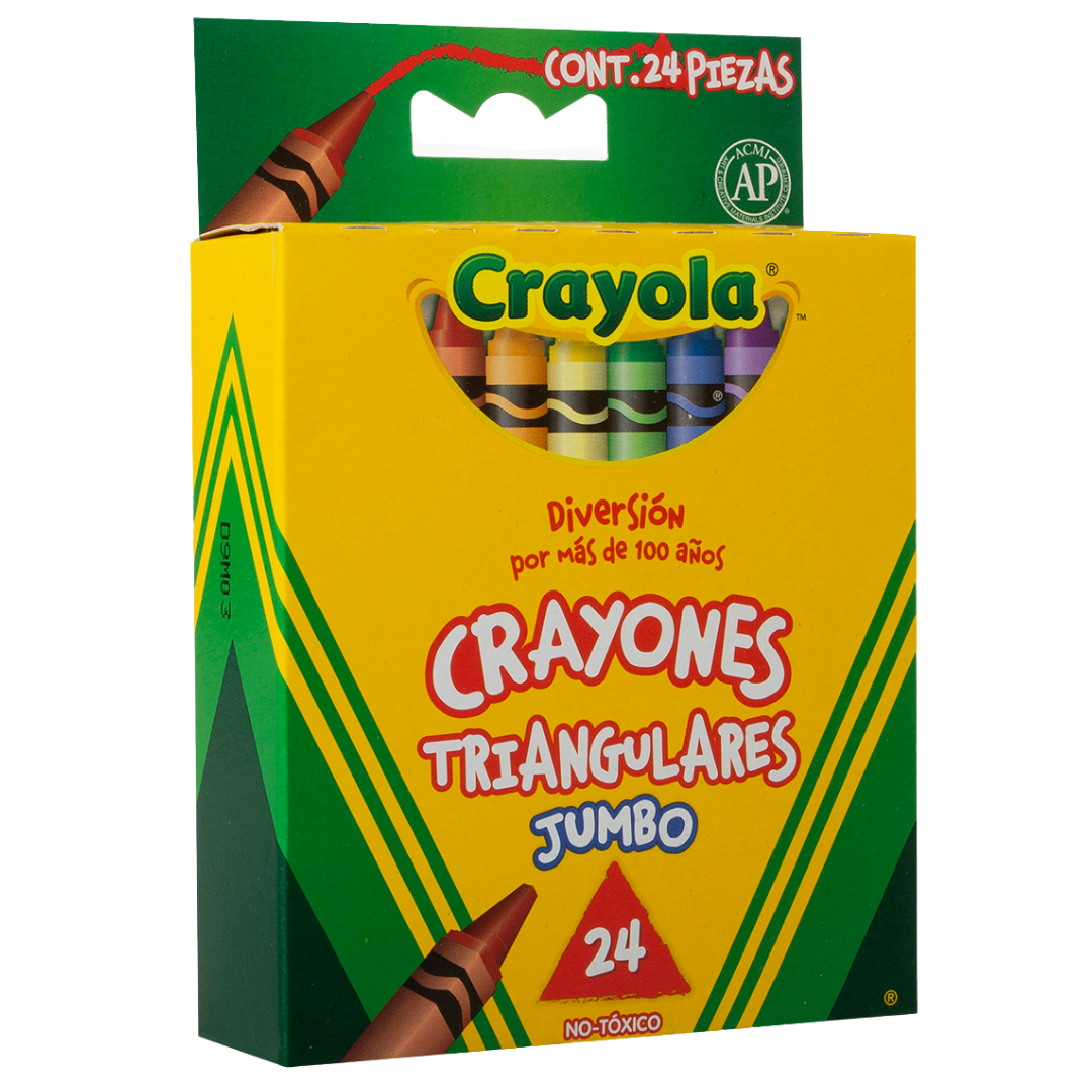 fascismo lote probable Crayones Jumbo Triangulares Crayola Caja Con 24 Piezas – EL ESCRITORIO  MODERNO