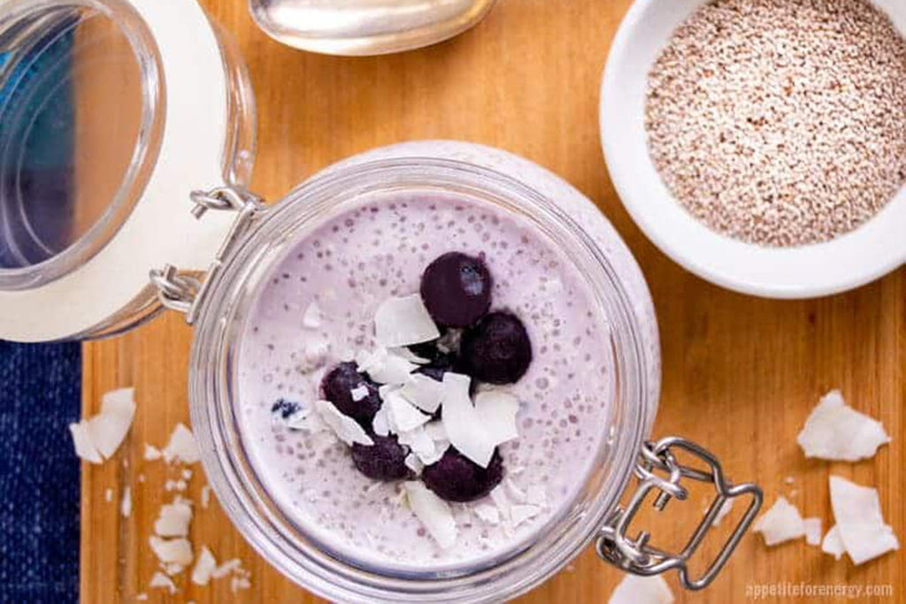 Blueberry Chia Pudding - Quick Low Carb Breakfast