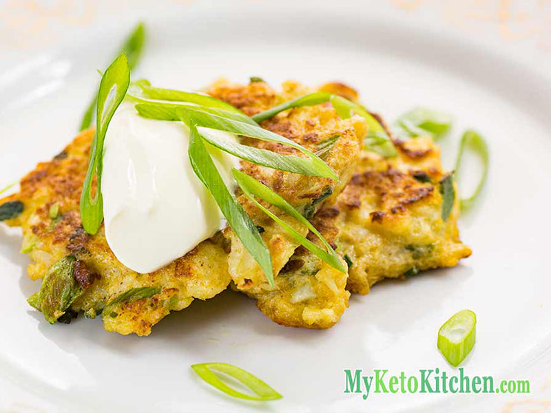 Atkins breakfast: cauliflower pancakes