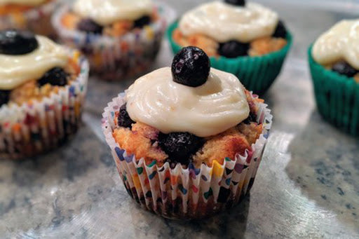 Low-sugar breakfast: blueberry  muffins