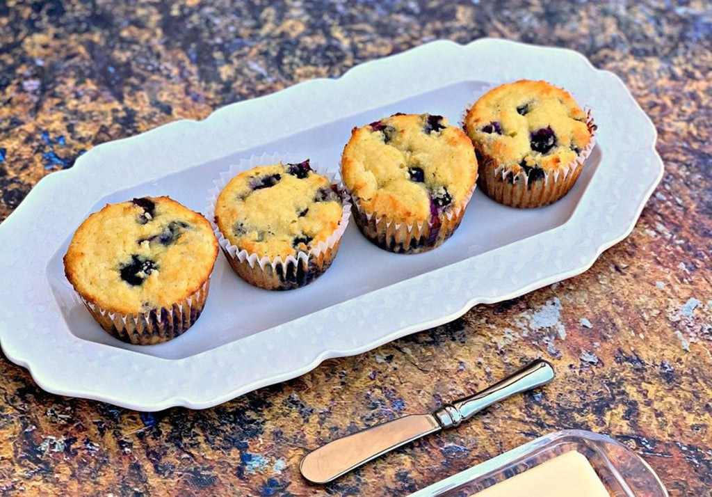 Quick keto breakfast: Blueberry muffins
