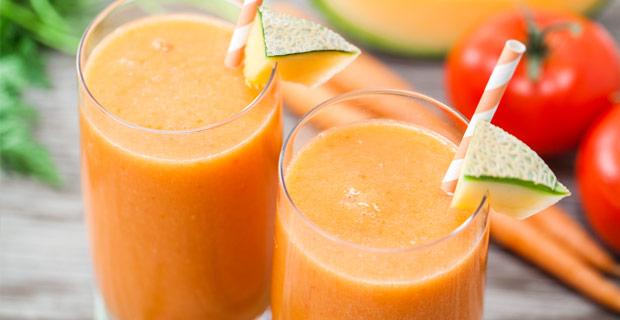 Cantaloupe veggie smoothie 