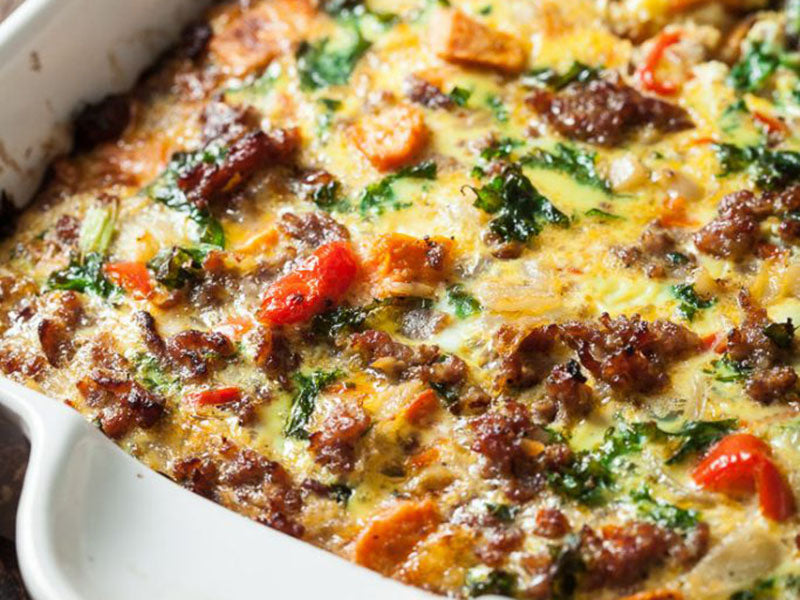 Sweet Potato Sausage Breakfast Casserole