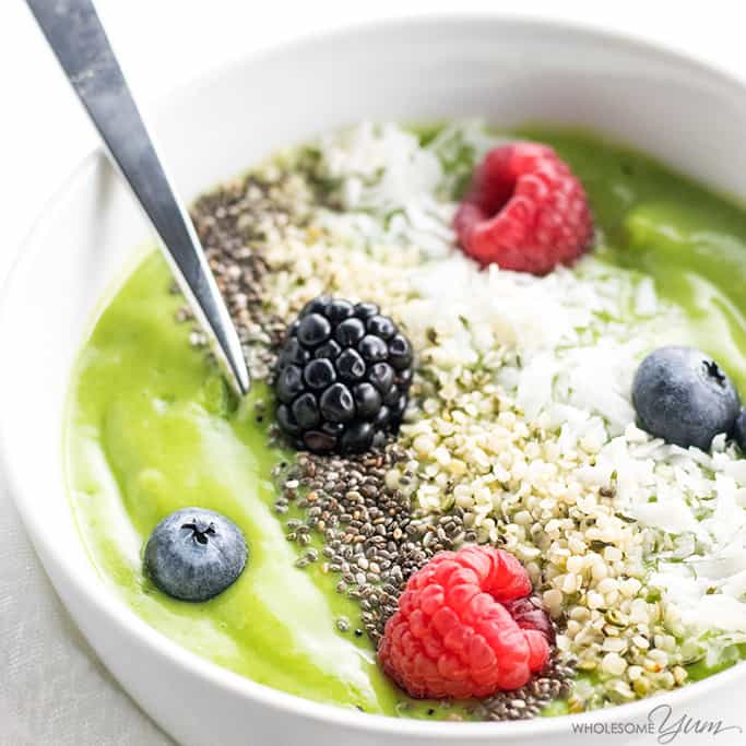 Easy Keto Snack Idea: Green Smoothie Bowl