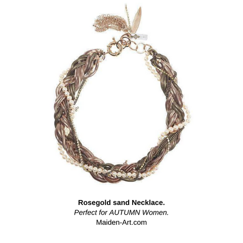 Rosegold sand Necklace | Maiden-Art.com