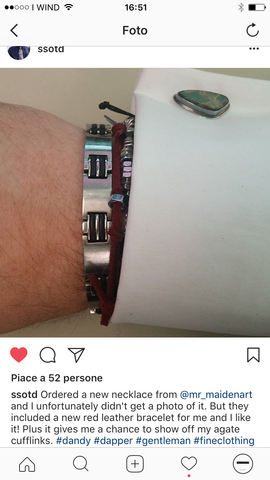 customer review about @mr_maidenart mens jewelry on instagram