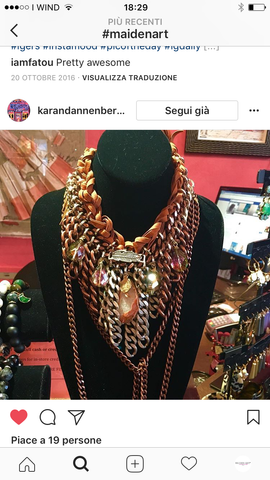 customer review on necklace from maiden-art