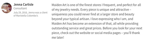 customer review about maiden-art jewelry